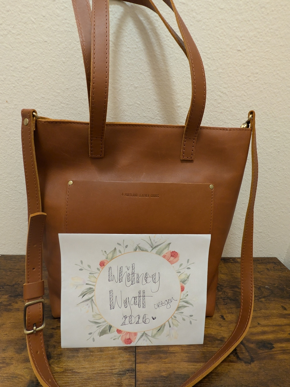 Portland Leather Goods - Honey - Zipped Crossbody Tote - UGC